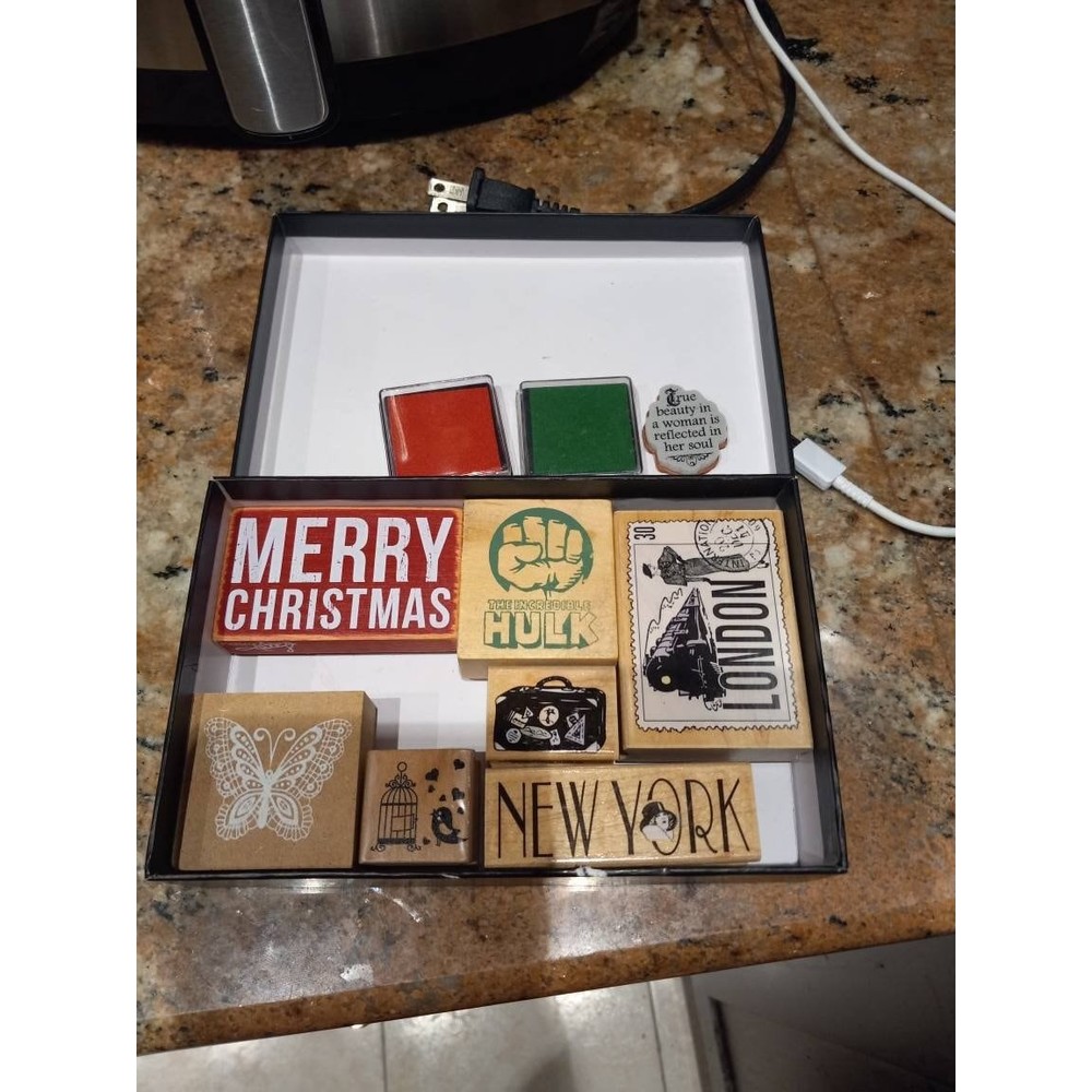 10pc. Rubber Stamp Lot.